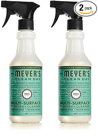 MRS. MEYER'S CLEAN DAY All-Purpose Cleaner Spray, Basil, 16 fl. oz (Pack of 2)