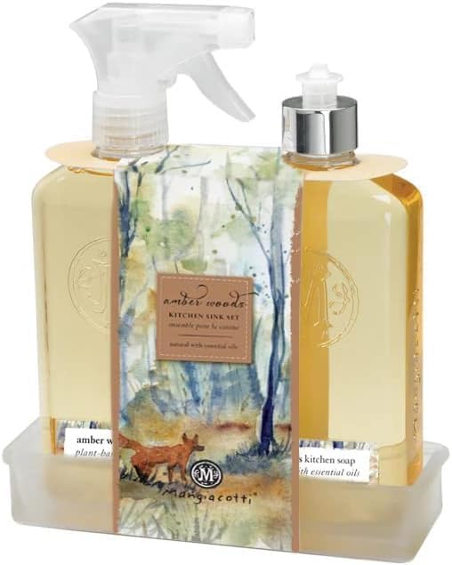 Natural Surface Cleaner Plant-Based Concentrated Liquid Household Cleanser, 14-Ounce, Amber Woods