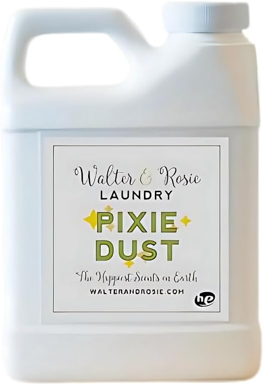 Walter & Rosie Pixie Dust Luxury Detergent - Inspired Scent with Green Notes & White Jasmine - Cleans All Fabric Types - Ideal for Machine & Handwash - The Happiest Detergent on Earth - 64 Oz