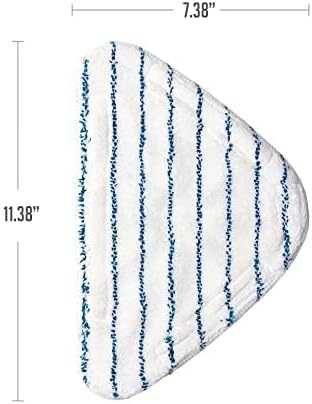 OVENTE Steam Mop Replacement Pads for ST405 Series (Pack of 4), Reusable and Washable Microfiber Cleaning Pads, White ACPST4054