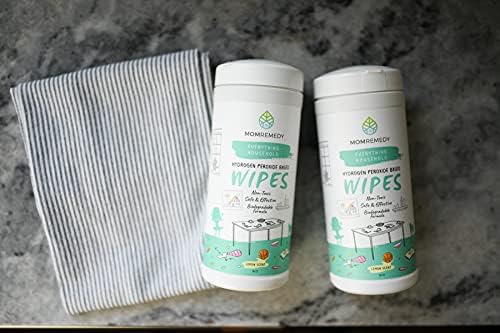 Hydrogen Peroxide Cleaning Wipes | All Purpose Cleaner and Stain Remover | Multipurpose for Home, Kitchen, Bathroom, All Surfaces | Non-Toxic