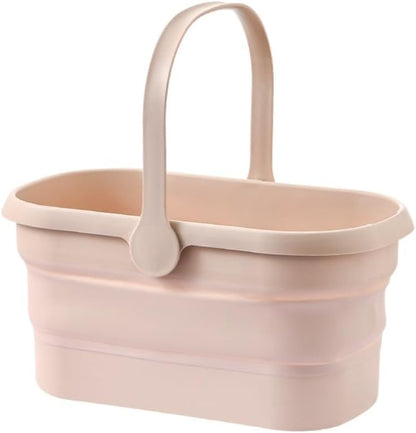 Long Plastic Rectangular Handy Baskets/Mop Buckets (Collapsible Buckets 02-Brown)