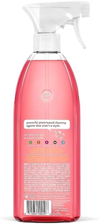 Method Pink Grapefruit Scent All Purpose Cleaner Spray 28 oz + 68 oz Refill Bundle with Microfiber Cloth - Multi Surface Cleaner Spray - Plant-Based Cleaning Power - Biodegradable Formula - (3 Items)