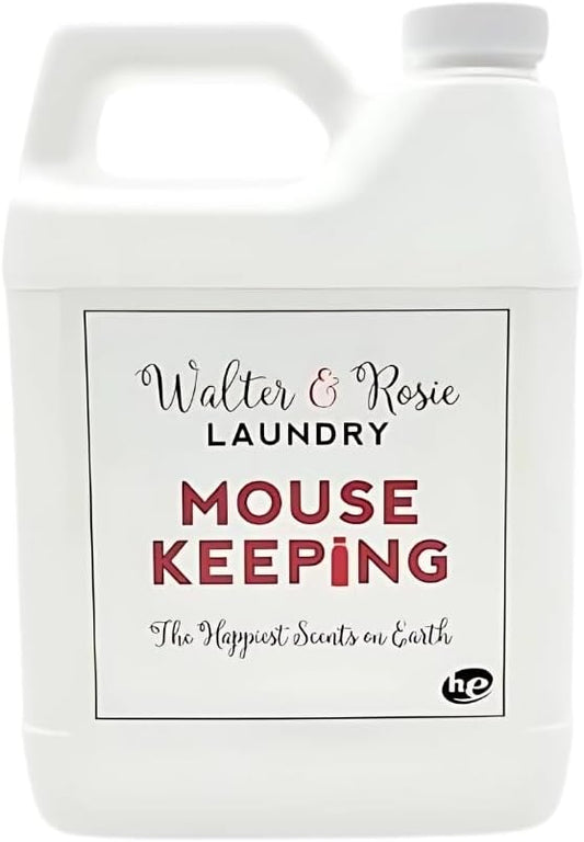 Walter & Rosie Mouse Keeping Luxury Detergent - Inspired Scent with Bergamot and Grapefruit - Cleans All Fabric Types - Ideal for Machine & Handwash - The Happiest Detergent on Earth - 32 Oz
