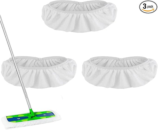 XL Wet Pads Refills for Swiffer XL Sweeper: Cotton Extra Large Reusable & Washable Microfiber Dry Sweeping Cloths Mop Pad Wet Mopping Cloth for Hardwood Floor Cleaning - 3 Pack