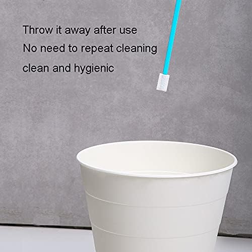100PCS Disposable Crevice Cleaning Brush Tool kit, Disposable Toilet Brush, Disposable Toilet seat Cleaner Tool (Blue)