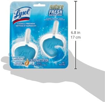 Lysol Automatic In-The-Bowl Toilet Cleaner, Cleans and Freshens Toilet Bowl, Atlantic Fresh Scent, 2 Count (Pack of 2)