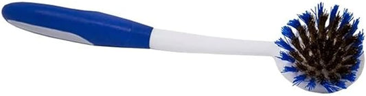 Lola Products Pro Pot N' Pan Brush, Abrasive Cleaning, Poly & Brass Wire Bristles, Comfort Rubber Grip, Use for Caked-On & Baked-On Messes, 1 Pack