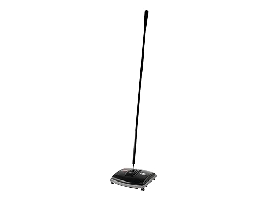 Rubbermaid Commercial Products Executive Series 6.5" Single-Action Mechanical Sweeper Cordless Black Collects Dust Dirt and Debris from Hard Floors and Carpet