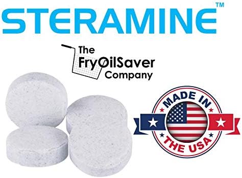 2 Bottles Steramine Tablet, Steramine Sanitizer Tablet w/ 15 QT-10 Test Strip for Food Service, Multi Purpose Sanitizing Tab for Food Contact Surface, Kitchen & Restaurant by FryOilSaver Co. (300 Tab)