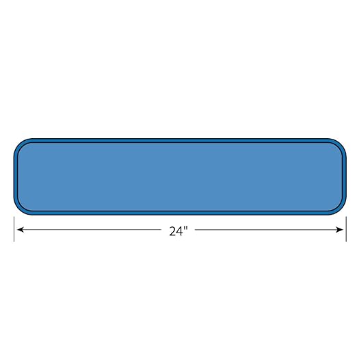 Microfiber Wet Flat MOP Velcro BK, BLU 24", 1 DZ