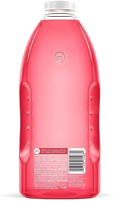 Method Pink Grapefruit Scent All Purpose Cleaner Spray 28 oz + 68 oz Refill Bundle with Microfiber Cloth - Multi Surface Cleaner Spray - Plant-Based Cleaning Power - Biodegradable Formula - (3 Items)