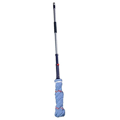 Rubbermaid Commercial Products Self-Wringing Ratchet Twist Mop with Blended Yarn Head, 54-Inch (1809375)