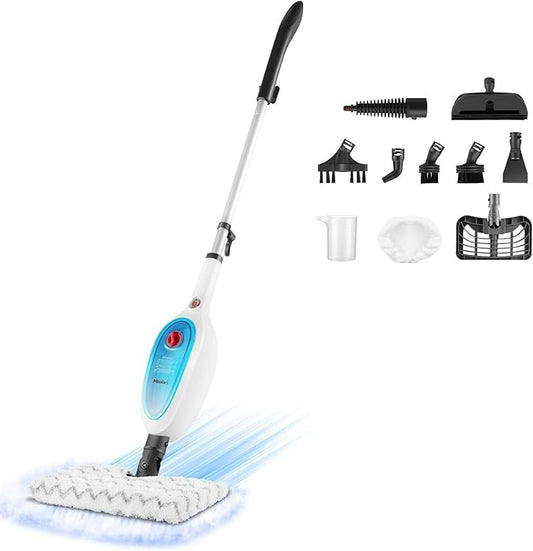 Steam Mop, 10 in 1 MultiPurpose Powerful Steam Detachable Floor Steamer for Hardwood/Tile/Wall All Floors Cleaning with 11 Accessories for Whole Home Use
