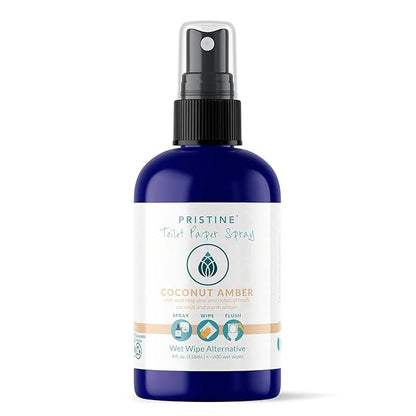 Toilet Paper Spray - As Seen on Shark Tank, More Natural Personal Cleansing Wipes & Flushable Wet Wipes Alternative, Spray Toilet Paper to Create Flushable Wipe, Tropical Mango, 4 fl oz