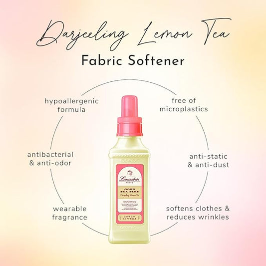 Laundry Softener Darjeeling Lemon Tea, 2pk - Fabric Softener Liquid - Eco-Friendly & Plant-Based Softener - Household Laundry Scent Boosters - Laundry Fabric Softener - Fabric Scent Softener