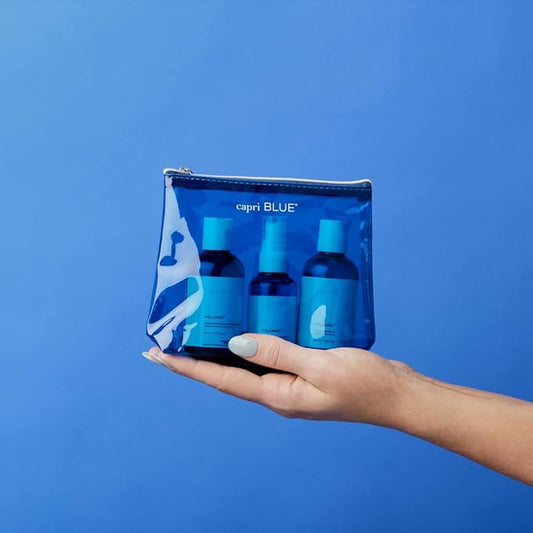 Capri Blue Volcano Laundry Gift Set - Includes Non-Toxic Laundry Detergent, Fabric Softener Liquid, and Wrinkle Release Spray - Vegan & Cruelty Free Laundry Supplies