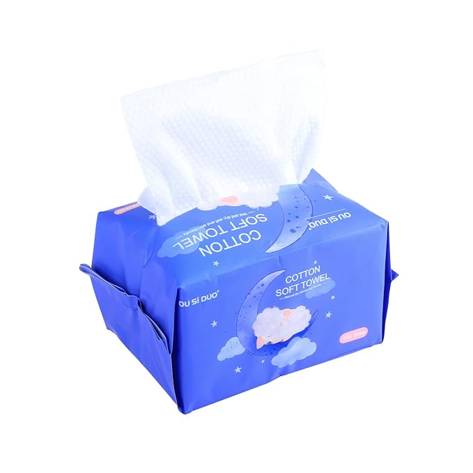 Dry Baby Wipes, Made of 100% cotton, Chemical-free Unscented, Ultra Absorbent Cotton, Wet and Dry Use Tissues for Baby Delicate Skin Clean, 600 count (pack of 6)