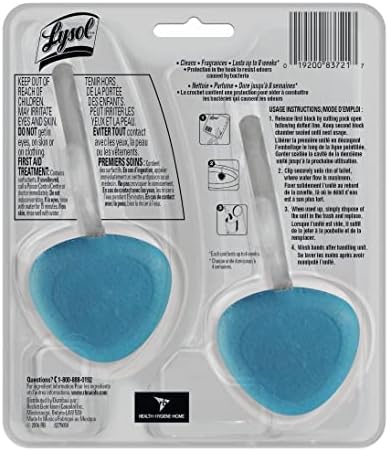 Lysol Automatic In-The-Bowl Toilet Cleaner, Cleans and Freshens Toilet Bowl, Atlantic Fresh Scent, 2 Count (Pack of 2)