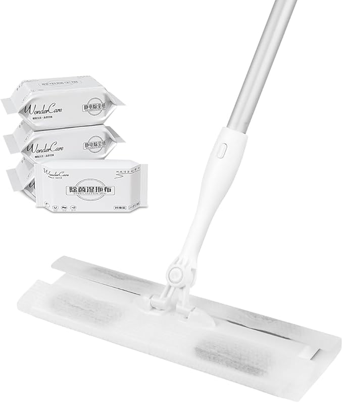 CQT Sweeper Daily Cleaning Starter Kit 2-in-1 Wet Dust Hardwood Fllor Flat Mop Dry and Wet Multi Surface Floor Cleaner (MOP)