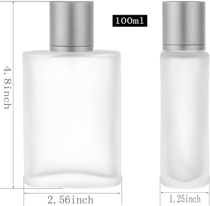 100ml/3.4oz Frosted Glass Spray Bottles Perfume Atomizer Refillable Fine Mist Spray Empty Perfume Bottles dispenser 3 Pack