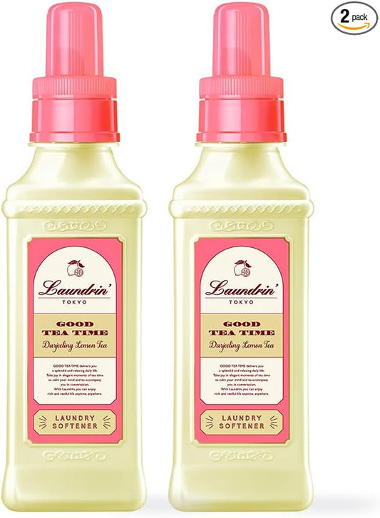Laundry Softener Darjeeling Lemon Tea, 2pk - Fabric Softener Liquid - Eco-Friendly & Plant-Based Softener - Household Laundry Scent Boosters - Laundry Fabric Softener - Fabric Scent Softener