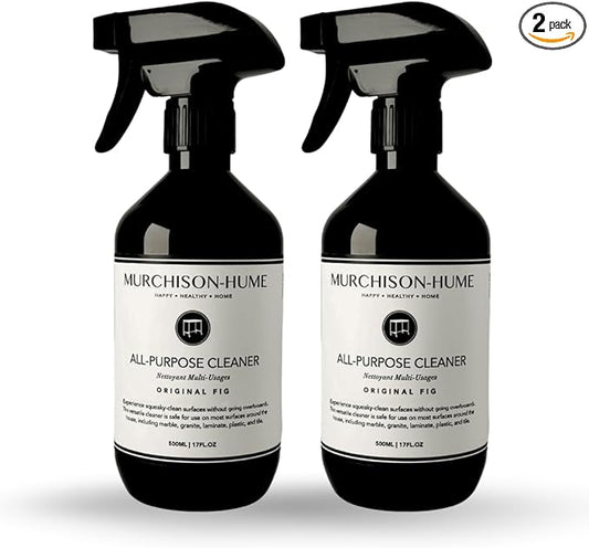 Murchison-Hume All-Purpose Cleaner - Vegan, Plant-Based, and Biodegradable Formula, Safe for Household Surfaces, 17 fl. Oz Refillable Spray Bottle - Pack of 2 (Original Fig)