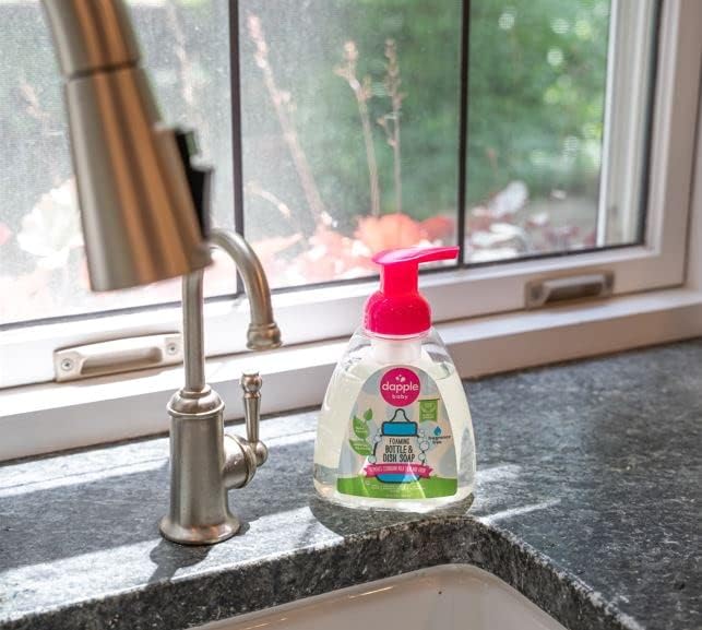 Dapple Foaming Dish Soap, Hypoallergenic for Sensitive Skin, Powered by Plants, Fragrance Free 13 Fl Oz (Pack of 1)
