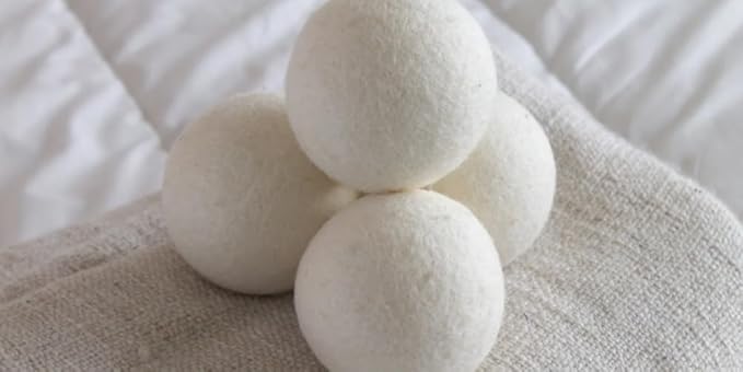Reusable, Handmade, Natural Fabric Softner,100% Marino Wool Dryer Balls Set of 3