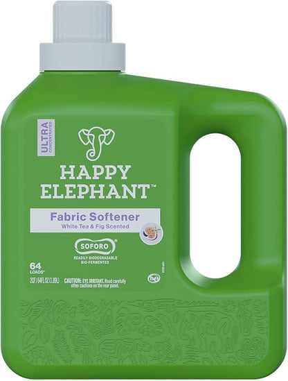 Fabric Softener - Ultra Concentrated, Fabric Conditioner, Liquid Laundry Softener, Eco Friendly, Gentle, Fresh Linen, 64 Loads - White Tea and Fig (64 fl oz - Pack of 1)