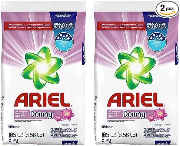 Ariel, with a Touch of Downy Freshness, Powder Laundry Detergent, 105 oz, 66 loads (Pack of 2)