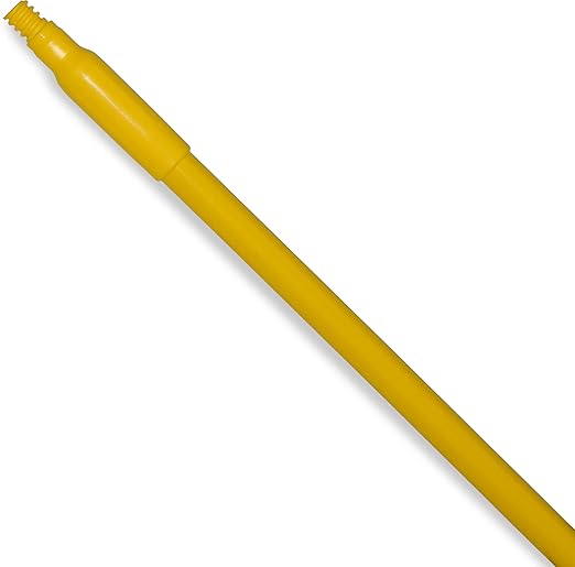 SPARTA 41225EC04 Fiberglass Broom Handle, Mop Handle, Replacement Handle With Acme Threaded Tip For Commercial Cleaning, 48 Inches, Yellow
