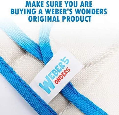 4 Pack Microfiber Weber’s Wonders Microfiber Mop Pads - Washable - Reusable - Durable - Compatible with Swiffer and ReadyMop Heads - Wet/Dry Cleaning - Duster