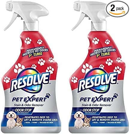 Resolve Pet Expert Carpet & Upholstery Cleaner - Removes Stains and Odors, 22 oz (Pack of 2)