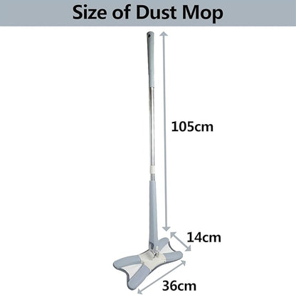 Household Dust Mop Washable Dust Mops for Floors Convenient Wet Mopping Innovative Dust Mops for Hardwood Floors Microfiber Wet Mop Pads Wet Dry Dual-Use Mop (Grey)