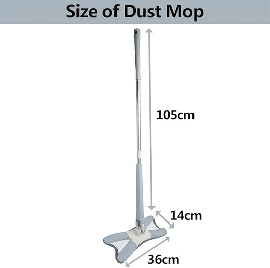 Household Dust Mop Washable Dust Mops for Floors Convenient Wet Mopping Innovative Dust Mops for Hardwood Floors Microfiber Wet Mop Pads Wet Dry Dual-Use Mop (Grey)