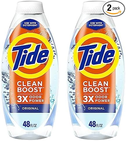 Tide Deep Cleansing Fabric Rinse with 3X Odor Power, Original Scent, 48 oz (Pack of 2)