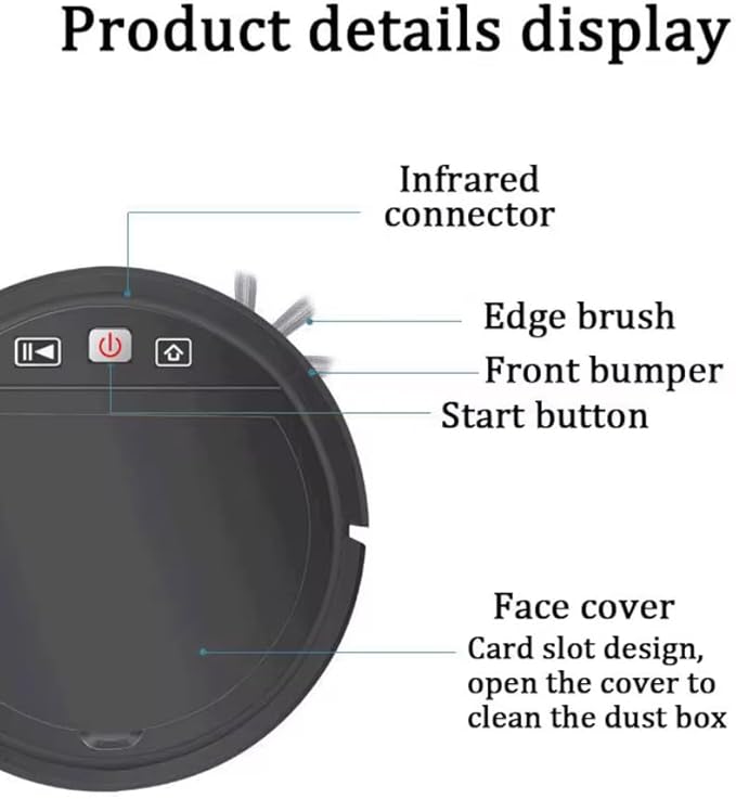 Robot Vacuum and Mop Combo, WiFi/App, Robotic Vacuum Cleaner with Schedule, 2 in 1 Robot Vacuum with mop pad and Dustbin, Self-Charging, Slim, Ideal for Hard Floor, Pet Hair