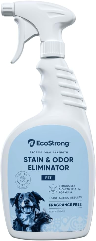 Pet Stain and Odor Remover - Cat Urine Enzyme Cleaner, Urine Destroyer for Dogs, Pet Urine Enzyme Cleaner [All New Fragrance Free] - 32oz