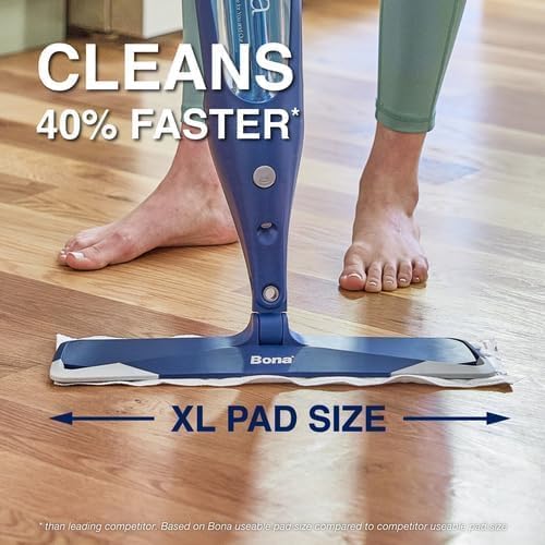 Bona Multi-Surface Floor Cleaning Pads - 18 Refills - Heavy-Duty, Disposable, Microfiber Pads for Easy Floor Cleaning