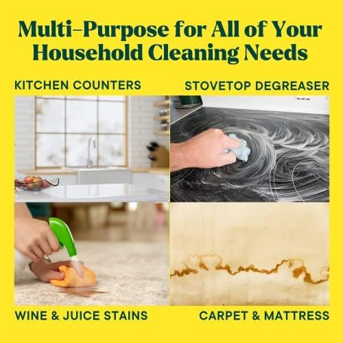 Oxy Citrus Stain Remover and All-Purpose Cleaner - Plant-based Multi-Purpose Cleaning Spray, Perfect for Mattress, Carpet, Floors, Restrooms, Kitchen, Countertops, and More - 32 oz
