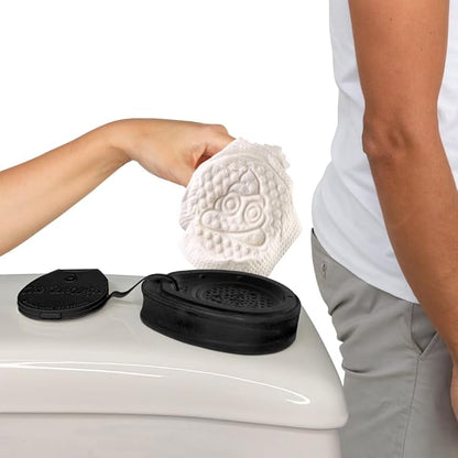 – Textured, Portable, Septic-Safe Tush Cleaning Instead of Flushable or Baby Wipes, Black LE