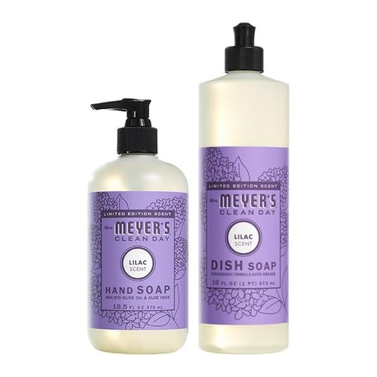 MRS. MEYER'S CLEAN DAY Variety, 1 Mrs. Meyer's Liquid Hand Soap, 12.5 OZ, 1 Mrs. Meyer's Liquid Dish Soap, 16 OZ, 1 CT (Lilac)