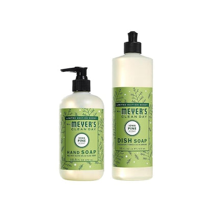 MRS. MEYER'S CLEAN DAY Variety, 1 Mrs. Meyer's Liquid Hand Soap Iowa Pine, 12.5 OZ, 1 Mrs. Meyer's Liquid Dish Soap Iowa Pine, 16 OZ, 1 CT