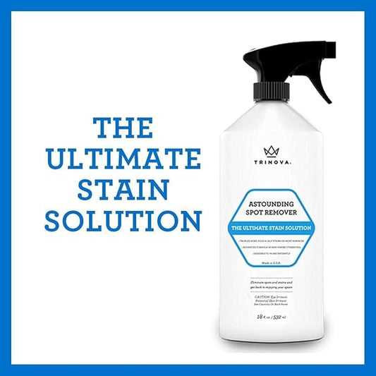 TriNova Astounding Spot Remover - Spot Cleaner for Carpet and Upholstery, Cleans Stains on Couch, Sofa, Fabric & More | Removes Red Wine & Coffee Stains with Ease 18 fl oz