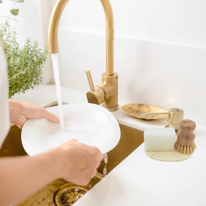 Natural Non-Toxic Dish Washing Block Soap - Dyes And Fragrance Free - Vegan Cruelty-Free Eco-Friendly And Zero Waste Dishwashing Handmade Solid Bar Soaps Detergent & Biodegradable (Unscented 1)