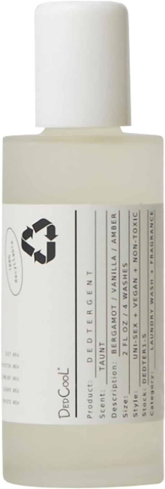DedCool Liquid Laundry Dedtergent (Mini 01 Taunt, 2 fl oz) Luxurious Fragrance, Scented, Removes Stains, Infused with Natural Essential Oils, Vegan, Non-Toxic, Cruelty & Dye Free, Genderless