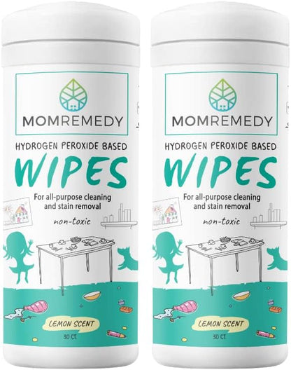 Hydrogen Peroxide Cleaning Wipes | All Purpose Cleaner and Stain Remover | Multipurpose for Home, Kitchen, Bathroom, All Surfaces | Non-Toxic