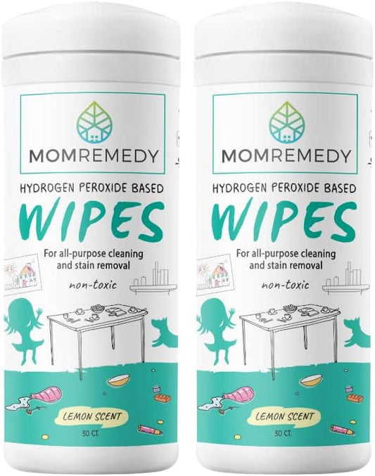Hydrogen Peroxide Cleaning Wipes | All Purpose Cleaner and Stain Remover | Multipurpose for Home, Kitchen, Bathroom, All Surfaces | Non-Toxic