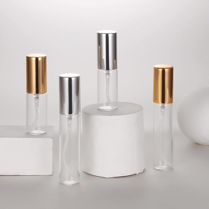 20 Pack Set 10ML and 3ML Protable Refill Bulk Atomizer Spray Travel Perfume Bottle Fine Mist Atomizer Glass Bottle Spray Refillable Perfume Empty Bottle